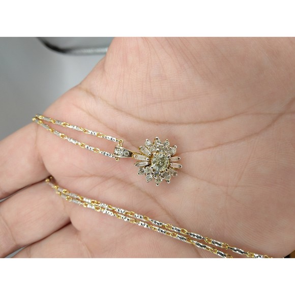 14kt Gold & Diamond Flower set 4.55ct 22.03 Grams - Picture 6 of 10